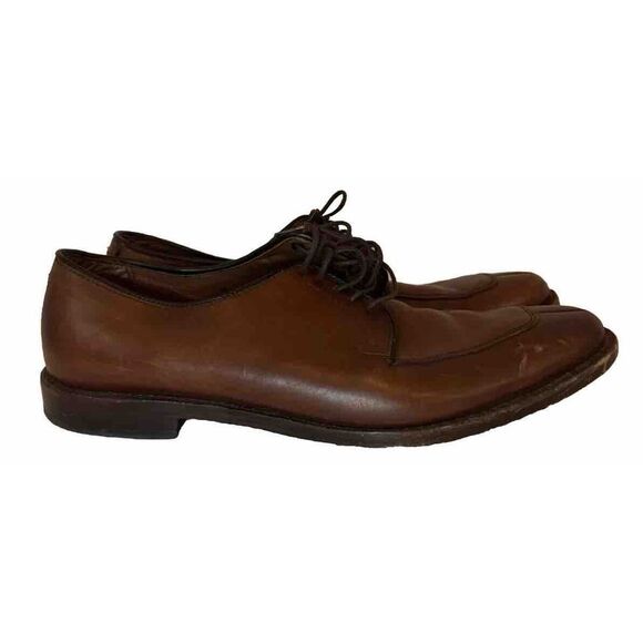 Allen Edmonds Port Washington Delray Brown Split Toe Blucher Dress Shoe Sz 10B - Picture 4 of 10